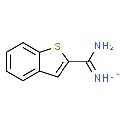 ChemSpider 2D Image | 1-Benzothiophen-2-yl(imino)methanaminium | C9H9N2S