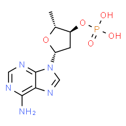 ChemSpider 2D Image | 2',5'-Dideoxy-3'-adenylic acid | C10H14N5O5P