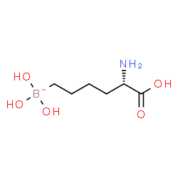 ChemSpider 2D Image | [(5S)-5-Amino-5-carboxypentyl](trihydroxy)borate(1-) | C6H15BNO5