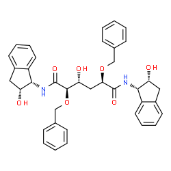 ChemSpider 2D Image | 2,5-DIBENZYLOXY-3-HYDROXY-HEXANEDIOIC ACID BIS-[(2-HYDROXY-INDAN-1-YL)-AMIDE] | C38H40N2O7