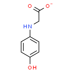 ChemSpider 2D Image | [(4-Hydroxyphenyl)amino]acetate | C8H8NO3