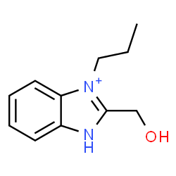 ChemSpider 2D Image | 2-(Hydroxymethyl)-3-propyl-1H-benzimidazol-3-ium | C11H15N2O