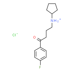 ChemSpider 2D Image | N-[4-(4-Fluorophenyl)-4-oxobutyl]cyclopentanaminium chloride | C15H21ClFNO