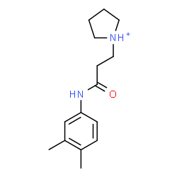 ChemSpider 2D Image | 1-{3-[(3,4-Dimethylphenyl)amino]-3-oxopropyl}pyrrolidinium | C15H23N2O