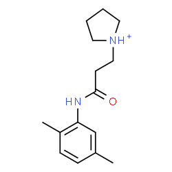 ChemSpider 2D Image | 1-{3-[(2,5-Dimethylphenyl)amino]-3-oxopropyl}pyrrolidinium | C15H23N2O