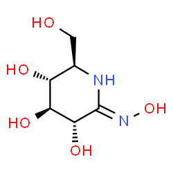 ChemSpider 2D Image | (2R,3R,4S,5S)-6-(Hydroxyamino)-2-(hydroxymethyl)-2,3,4,5-tetrahydro-3,4,5-pyridinetriol | C6H12N2O5