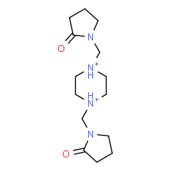 ChemSpider 2D Image | 1,4-Bis[(2-oxo-1-pyrrolidinyl)methyl]piperazinediium | C14H26N4O2