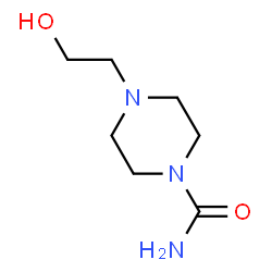 ChemSpider 2D Image | 4-(2-Hydroxyethyl)-1-piperazinecarboxamide | C7H15N3O2