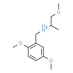 ChemSpider 2D Image | N-(2,5-Dimethoxybenzyl)-1-methoxy-2-propanaminium | C13H22NO3