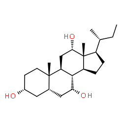 ChemSpider 2D Image | 24-Nor-5beta-cholane-3alpha,7alpha,12alpha-triol | C23H40O3