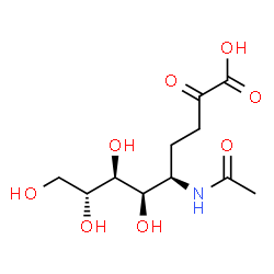 ChemSpider 2D Image | 6,7,8,9-tetrahydroxy-5-methylcarboxamido-2-oxononanoic acid | C11H19NO8