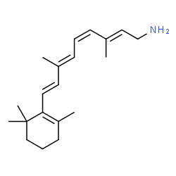 ChemSpider 2D Image | (2E,4Z,6E,8E)-3,7-Dimethyl-9-(2,6,6-trimethyl-1-cyclohexen-1-yl)-2,4,6,8-nonatetraen-1-amine | C20H31N
