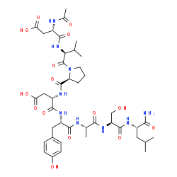 ChemSpider 2D Image | N-Acetyl-L-alpha-aspartyl-L-valyl-L-prolyl-L-alpha-aspartyl-L-tyrosyl-L-alanyl-L-seryl-L-leucinamide | C41H61N9O15