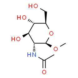 ChemSpider 2D Image | Methyl 2-acetamido-2-deoxy-beta-D-glucopyranoside | C9H17NO6