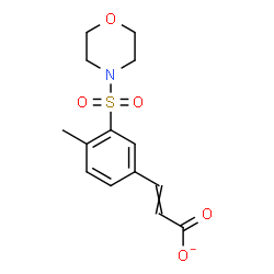 ChemSpider 2D Image | 3-[4-Methyl-3-(4-morpholinylsulfonyl)phenyl]acrylate | C14H16NO5S