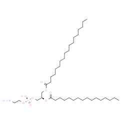 ChemSpider 2D Image | (2R)-3-{[(S)-(2-Aminoethoxy)(hydroxy)phosphoryl]oxy}-2-(palmitoyloxy)propyl stearate | C39H78NO8P