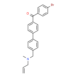 ChemSpider 2D Image | (4'-{[Allyl(methyl)amino]methyl}-4-biphenylyl)(4-bromophenyl)methanone | C24H22BrNO