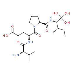 ChemSpider 2D Image | L-Valyl-L-alpha-glutamyl-N-[(2S,3S)-1,1,1-trihydroxy-3-methyl-2-pentanyl]-L-prolinamide | C21H38N4O8