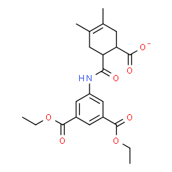 ChemSpider 2D Image | 6-{[3,5-Bis(ethoxycarbonyl)phenyl]carbamoyl}-3,4-dimethyl-3-cyclohexene-1-carboxylate | C22H26NO7