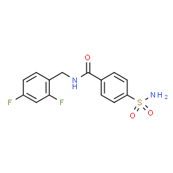 ChemSpider 2D Image | N-(2,4-Difluorobenzyl)-4-sulfamoylbenzamide | C14H12F2N2O3S