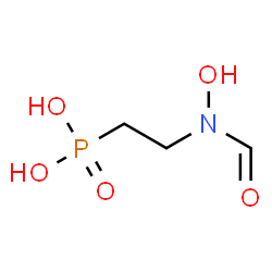 ChemSpider 2D Image | {2-[Formyl(hydroxy)amino]ethyl}phosphonic acid | C3H8NO5P