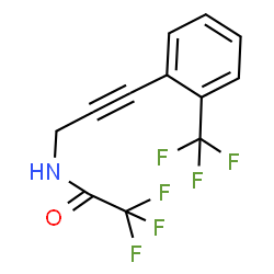 ChemSpider 2D Image | 2,2,2-Trifluoro-N-{3-[2-(trifluoromethyl)phenyl]-2-propyn-1-yl}acetamide | C12H7F6NO