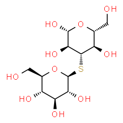ChemSpider 2D Image | 3-S-beta-D-Glucopyranosyl-3-thio-beta-D-glucopyranose | C12H22O10S