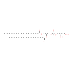 ChemSpider 2D Image | (2R)-3-({[(2S)-2,3-Dihydroxypropoxy](hydroxy)phosphoryl}oxy)-2-(palmitoyloxy)propyl palmitate | C38H75O10P