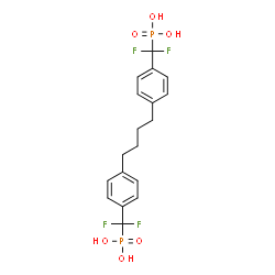 ChemSpider 2D Image | {1,4-Butanediylbis[4,1-phenylene(difluoromethylene)]}bis(phosphonic acid) | C18H20F4O6P2