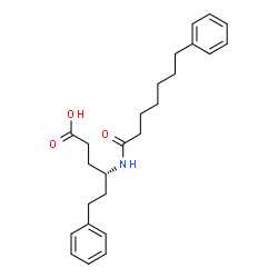 ChemSpider 2D Image | (4R)-6-Phenyl-4-[(7-phenylheptanoyl)amino]hexanoic acid | C25H33NO3