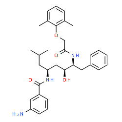 ChemSpider 2D Image | 4-amino-n-{4-[2-(2,6-dimethyl-phenoxy)-acetylamino]-3-hydroxy-1-isobutyl-5-phenyl-pentyl}-benzamide | C32H41N3O4
