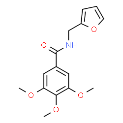 ChemSpider 2D Image | N-(2-Furylmethyl)-3,4,5-trimethoxybenzamide | C15H17NO5