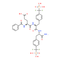 ChemSpider 2D Image | N-BENZOYL-L-GLUTAMYL-[4-PHOSPHONO(DIFLUOROMETHYL)]-L-PHENYLALANINE-[4-PHOSPHONO(DIFLUORO-METHYL)]-L-PHENYLALANINEAMIDE | C32H34F4N4O12P2