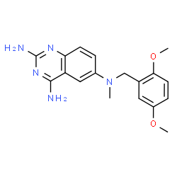 ChemSpider 2D Image | N~6~-(2,5-Dimethoxybenzyl)-N~6~-methyl-2,4,6-quinazolinetriamine | C18H21N5O2