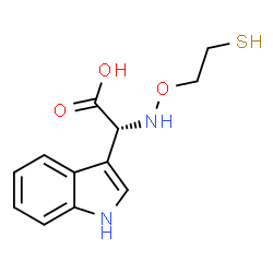 ChemSpider 2D Image | (1H-INDOL-3-YL)-(2-MERCAPTO-ETHOXYIMINO)-ACETIC ACID | C12H14N2O3S