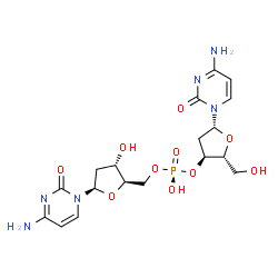 ChemSpider 2D Image | (2R,3S,5R)-5-(4-Amino-2-oxo-1(2H)-pyrimidinyl)-2-(hydroxymethyl)tetrahydro-3-furanyl [(2R,3S,5R)-5-(4-amino-2-oxo-1(2H)-pyrimidinyl)-3-hydroxytetrahydro-2-furanyl]methyl hydrogen (R)-phosphate (non-pr
eferred name) | C18H25N6O10P