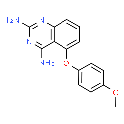 ChemSpider 2D Image | 5-(4-Methoxyphenoxy)-2,4-quinazolinediamine | C15H14N4O2