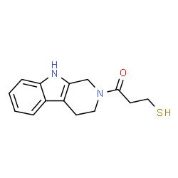 ChemSpider 2D Image | 3-MERCAPTO-1-(1,3,4,9-TETRAHYDRO-B-CARBOLIN-2-YL)-PROPAN-1-ONE | C14H16N2OS