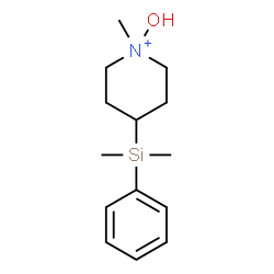 ChemSpider 2D Image | 4-[Dimethyl(phenyl)silyl]-1-hydroxy-1-methylpiperidinium | C14H24NOSi