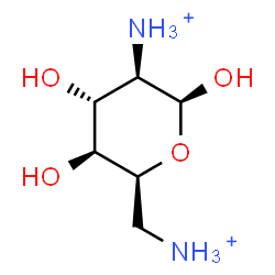 ChemSpider 2D Image | 2,6-Diammonio-2,6-dideoxy-beta-L-idopyranose | C6H16N2O4