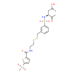ChemSpider 2D Image | 3-(3-{2-[(5-METHANESULFONYL-THIOPHENE-2-CARBONYL)-AMINO]-ETHYLDISULFANYLMETHYL}- BENZENESULFONYLAMINO)-4-OXO-PENTANOIC ACID | C20H24N2O8S5