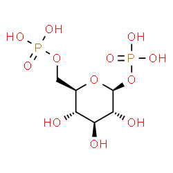 ChemSpider 2D Image | 1,6-Di-O-phosphono-β-D-glucopyranose | C6H14O12P2