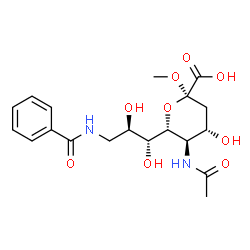 ChemSpider 2D Image | ME-A-N-BENZOYL-AMINO-9-DEOXY-NEU5AC | C19H26N2O9
