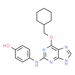 ChemSpider 2D Image | 6-CYCLOHEXYLMETHYLOXY-2-(4'-HYDROXYANILINO)PURINE | C18H21N5O2