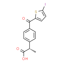 ChemSpider 2D Image | P-(2'-IODO-5'-THENOYL)HYDROTROPIC ACID | C14H11IO3S