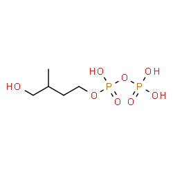 ChemSpider 2D Image | 4-Hydroxy-3-methylbutyl trihydrogen diphosphate | C5H14O8P2