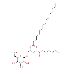 ChemSpider 2D Image | (2S)-1-(beta-D-Galactopyranosyloxy)-3-(heptanoyloxy)-2-propanyl palmitate | C32H60O10