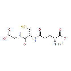 ChemSpider 2D Image | (2S)-2-Ammonio-5-({(2R)-1-[(carboxylatomethyl)amino]-1-oxo-3-sulfanyl-2-propanyl}amino)-5-oxopentanoate | C10H16N3O6S