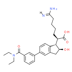 ChemSpider 2D Image | 6-CARBAMIMIDOYL-2-[5-(3-DIETHYLCARBAMOYL-PHENYL)-2-HYDROXY-INDAN-1-YL]-HEXANOIC ACID | C27H35N3O4