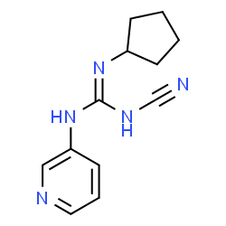 ChemSpider 2D Image | 1-cyano-2-cyclopentyl-3-pyridin-3-ylguanidine | C12H15N5